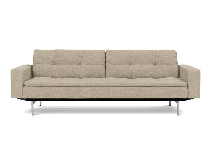 Canapea extensibila cu brate Dublexo Chrome 115x210cm, tesatura la alegere