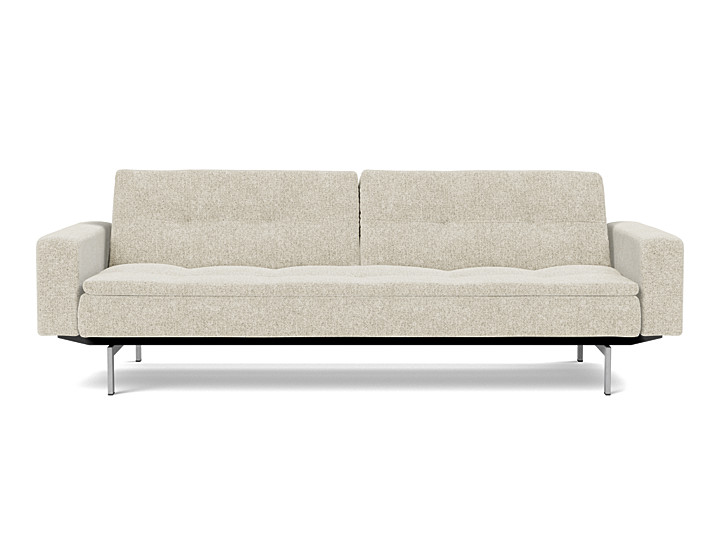Canapea extensibila cu brate Dublexo Chrome 115x210cm, tesatura la alegere