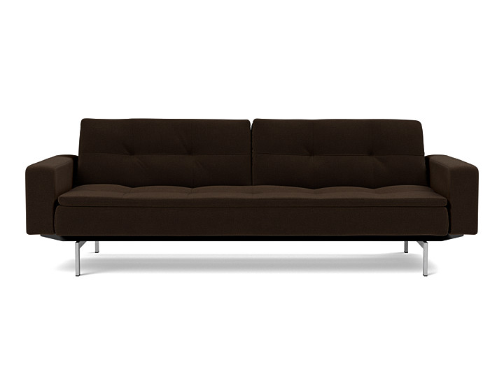Canapea extensibila cu brate Dublexo Chrome 115x210cm, tesatura la alegere