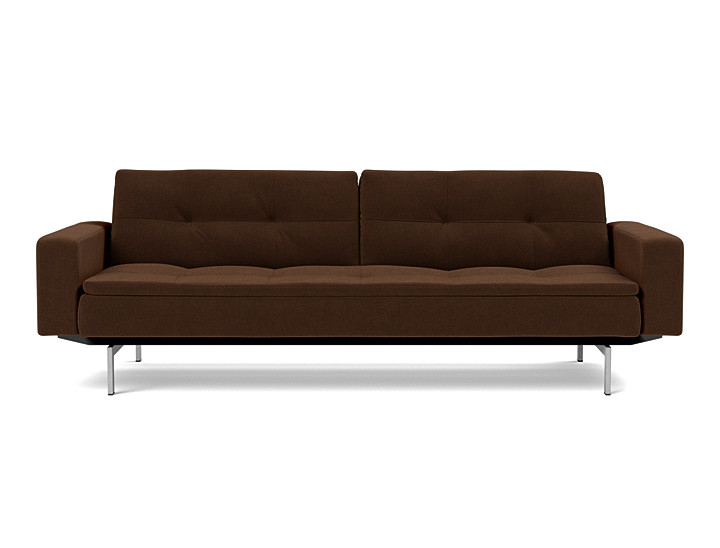 Canapea extensibila cu brate Dublexo Chrome 115x210cm, tesatura la alegere