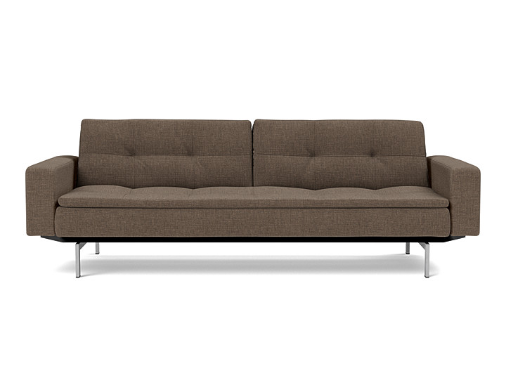 Canapea extensibila cu brate Dublexo Chrome 115x210cm, tesatura la alegere