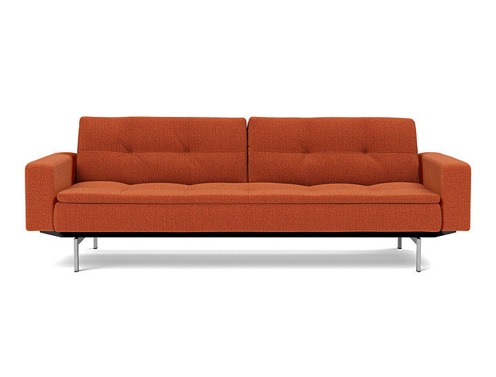 Canapea extensibila cu brate Dublexo Chrome 115x210cm, tesatura la alegere