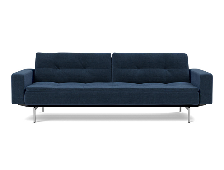 Canapea extensibila cu brate Dublexo Chrome 115x210cm, tesatura la alegere