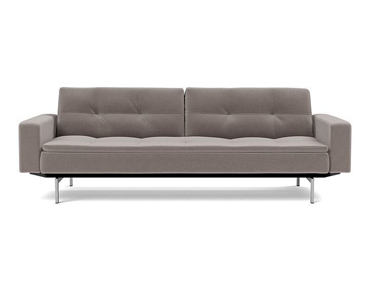 Canapea extensibila cu brate Dublexo Chrome 115x210cm, tesatura la alegere