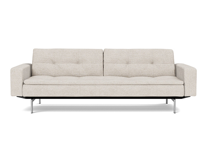 Canapea extensibila cu brate Dublexo Chrome 115x210cm, tesatura la alegere