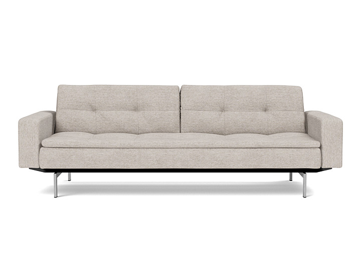 Canapea extensibila cu brate Dublexo Chrome 115x210cm, tesatura la alegere