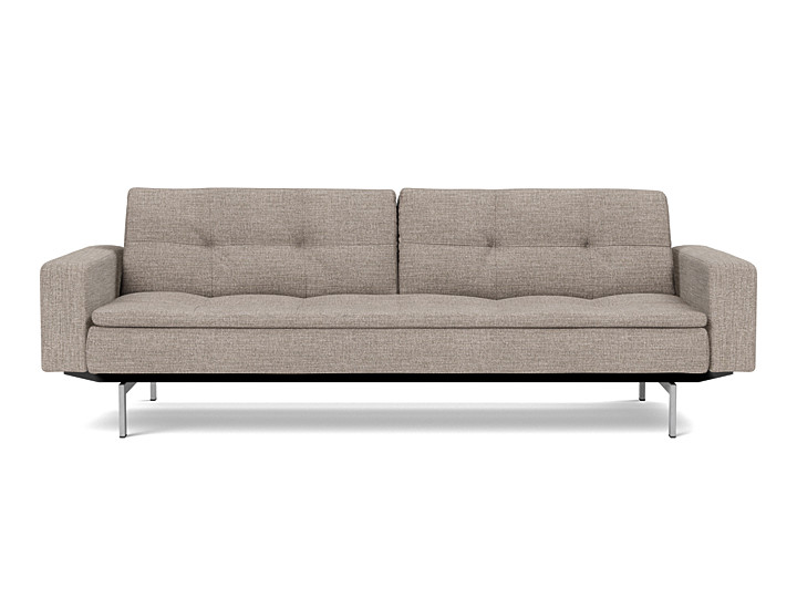 Canapea extensibila cu brate Dublexo Chrome 115x210cm, tesatura la alegere
