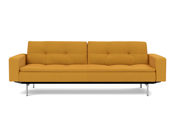 Canapea extensibila cu brate Dublexo Chrome 115x210cm, tesatura la alegere