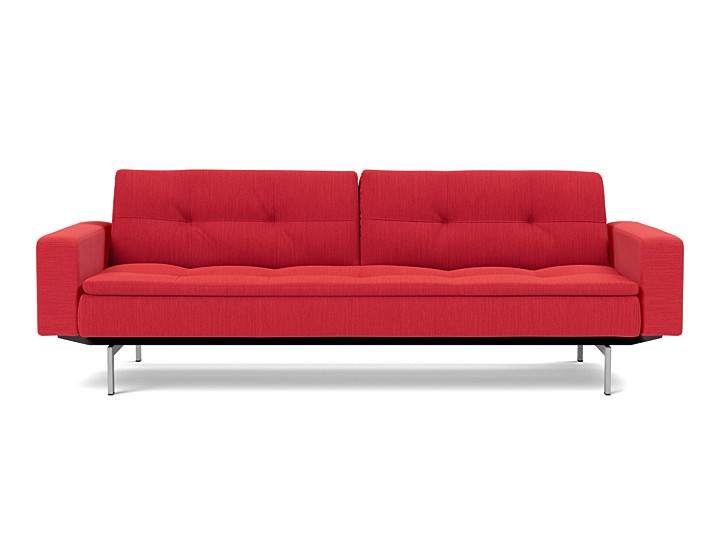 Canapea extensibila cu brate Dublexo Chrome 115x210cm, tesatura la alegere