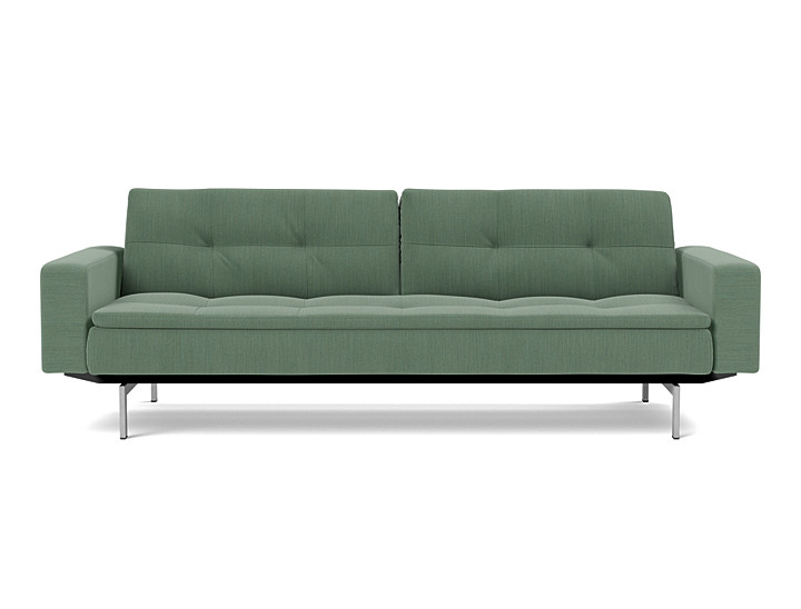 Canapea extensibila cu brate Dublexo Chrome 115x210cm, tesatura la alegere