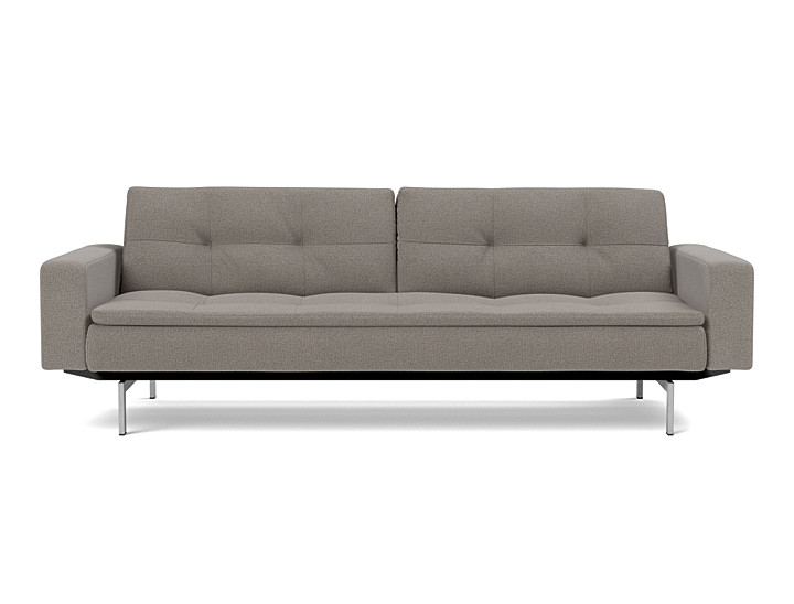 Canapea extensibila cu brate Dublexo Chrome 115x210cm, tesatura la alegere