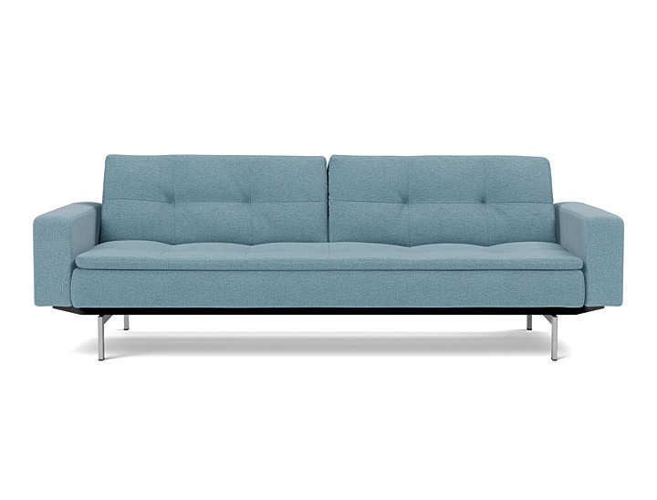 Canapea extensibila cu brate Dublexo Chrome 115x210cm, tesatura la alegere