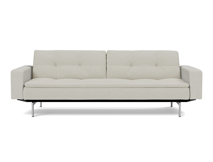 Canapea extensibila cu brate Dublexo Chrome Mixed Dance Natural 115x210cm