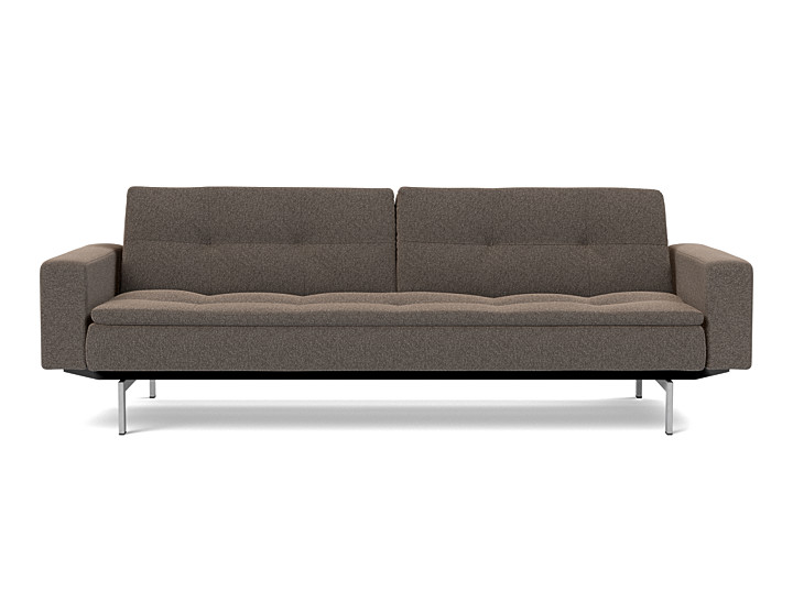 Canapea extensibila cu brate Dublexo Chrome 115x210cm, tesatura la alegere