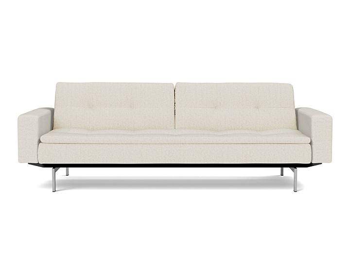 Canapea extensibila cu brate Dublexo Chrome 115x210cm, tesatura la alegere