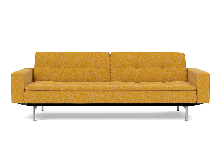 Canapea extensibila cu brate Dublexo Chrome 115x210cm, tesatura la alegere