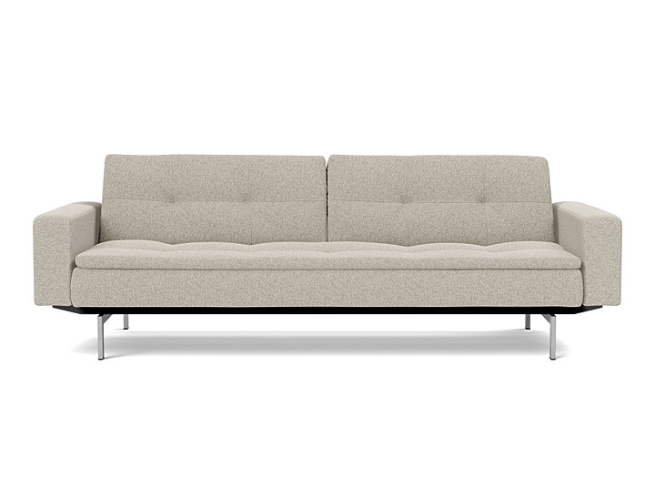 Canapea extensibila cu brate Dublexo Chrome 115x210cm, tesatura la alegere