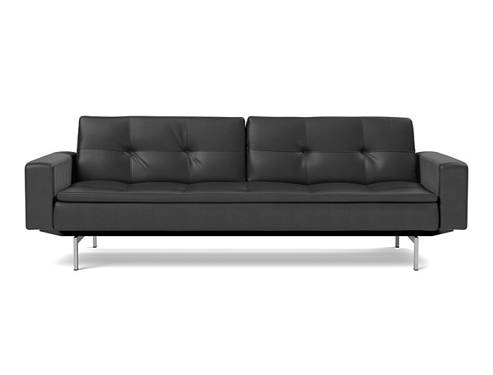 Canapea extensibila cu brate Dublexo Chrome 115x210cm, tesatura la alegere