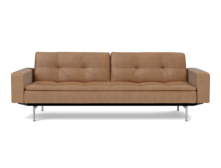 Canapea extensibila cu brate Dublexo Chrome 115x210cm, tesatura la alegere