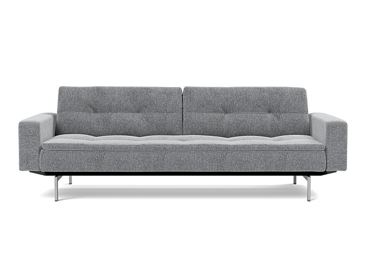 Canapea extensibila cu brate Dublexo Chrome 115x210cm, tesatura la alegere