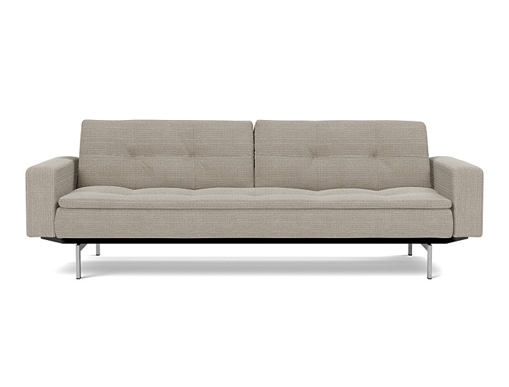 Canapea extensibila cu brate Dublexo Chrome 115x210cm, tesatura la alegere