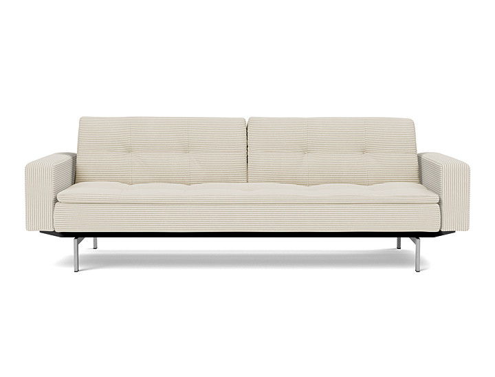 Canapea extensibila cu brate Dublexo Chrome 115x210cm, tesatura la alegere