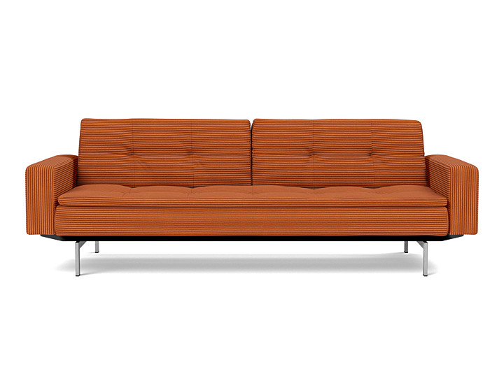 Canapea extensibila cu brate Dublexo Chrome 115x210cm, tesatura la alegere