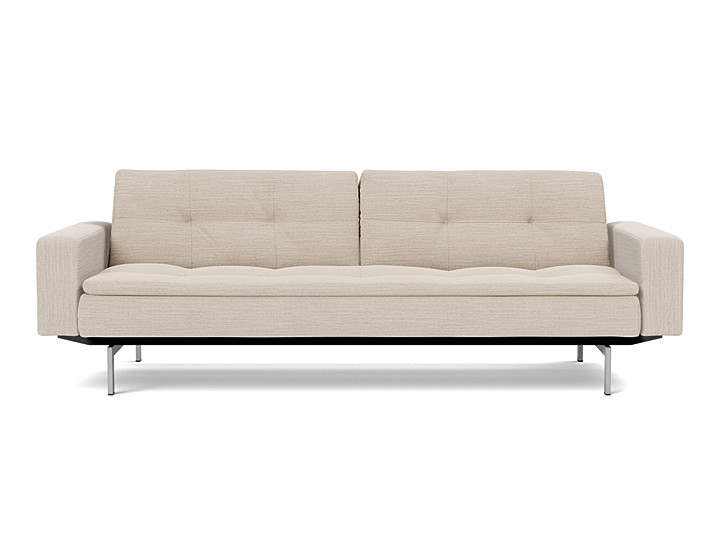 Canapea extensibila cu brate Dublexo Chrome 115x210cm, tesatura la alegere