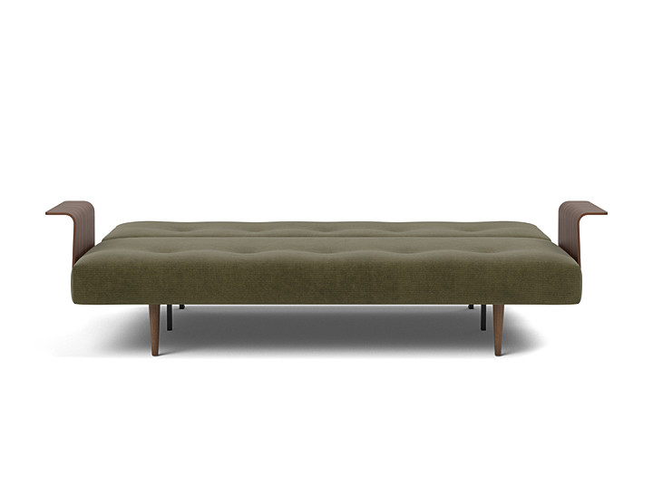 Canapea extensibila cu brate Recast Dark Styletto 140x200 cm, tesatura la alegere