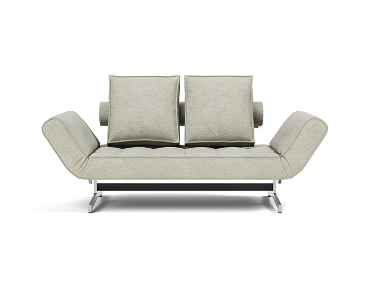 Canapea extensibila Ghia Chrome 80x210 cm, tesatura la alegere