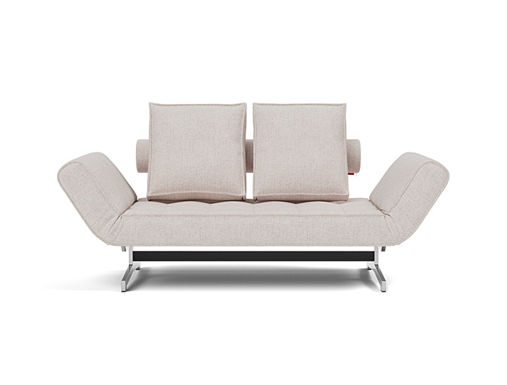 Canapea extensibila Ghia Chrome 80x210 cm, tesatura la alegere