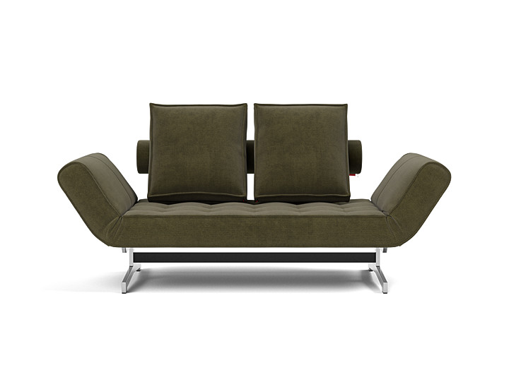 Canapea extensibila Ghia Chrome 80x210 cm, tesatura la alegere