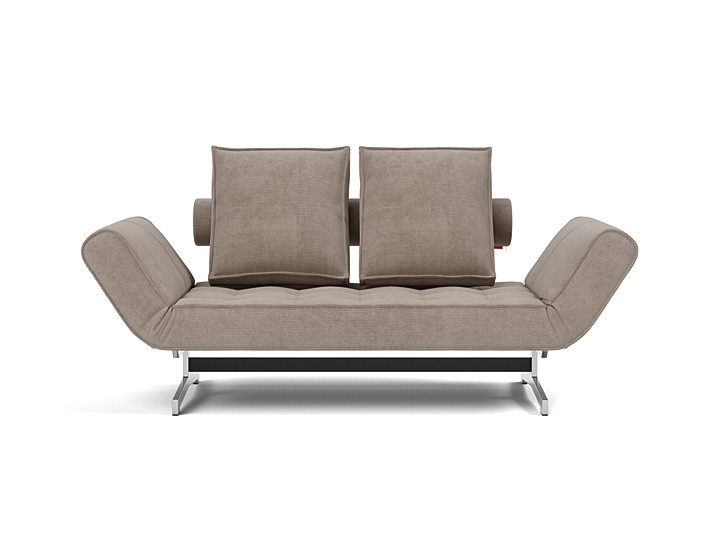Canapea extensibila Ghia Chrome Cordufine Beige 80x210 cm