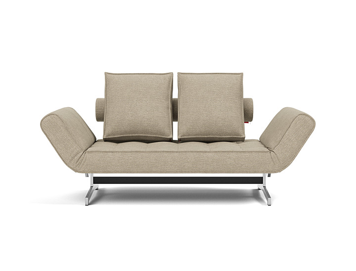 Canapea extensibila Ghia Chrome 80x210 cm, tesatura la alegere