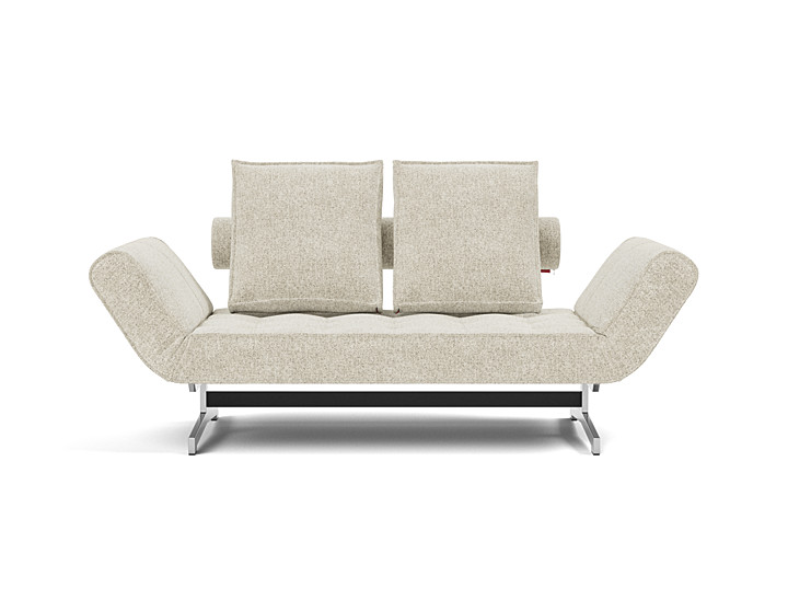 Canapea extensibila Ghia Chrome 80x210 cm, tesatura la alegere