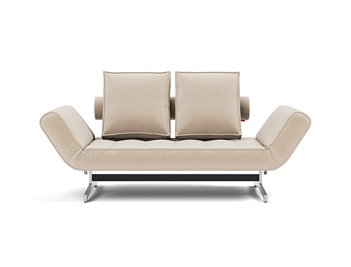 Canapea extensibila Ghia Chrome 80x210 cm, tesatura la alegere