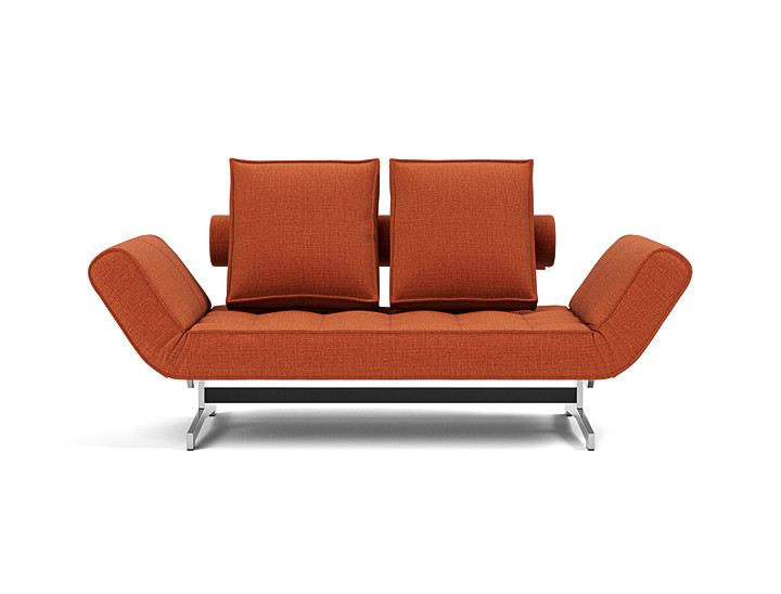 Canapea extensibila Ghia Chrome 80x210 cm, tesatura la alegere