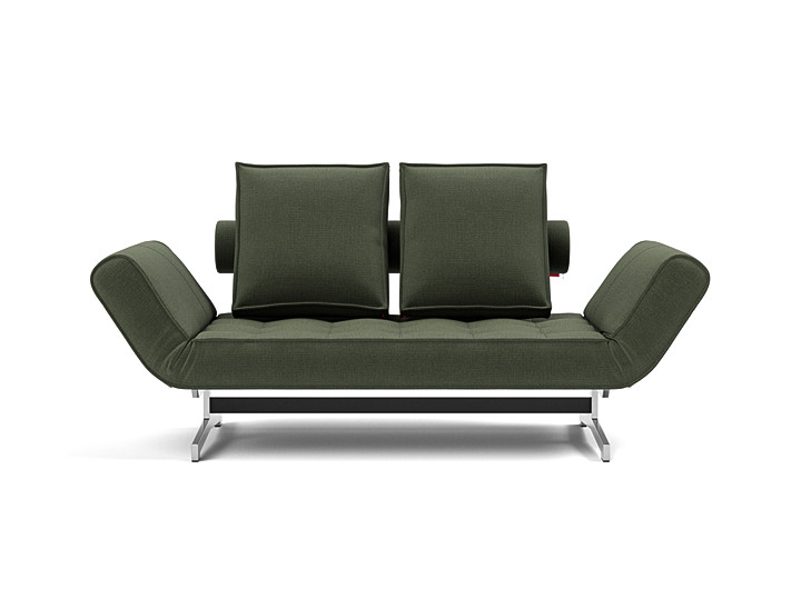 Canapea extensibila Ghia Chrome 80x210 cm, tesatura la alegere