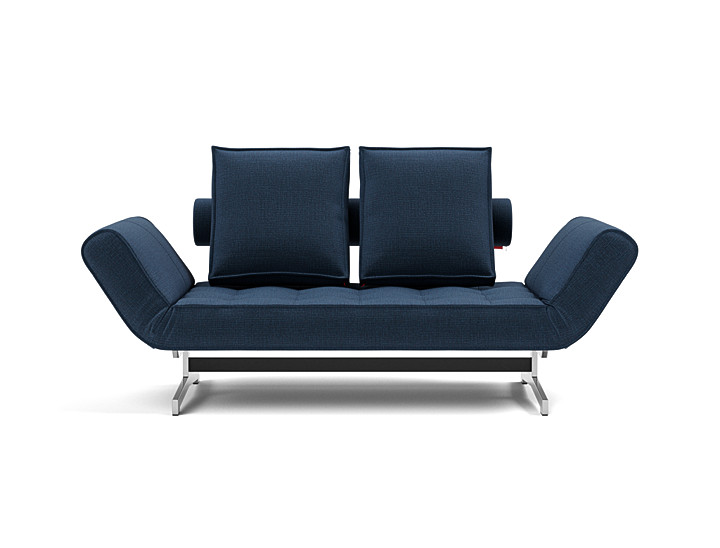 Canapea extensibila Ghia Chrome 80x210 cm, tesatura la alegere