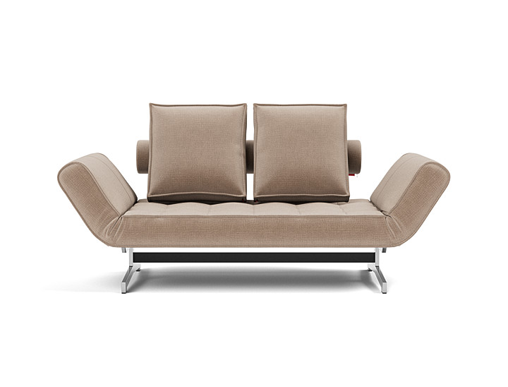 Canapea extensibila Ghia Chrome 80x210 cm, tesatura la alegere