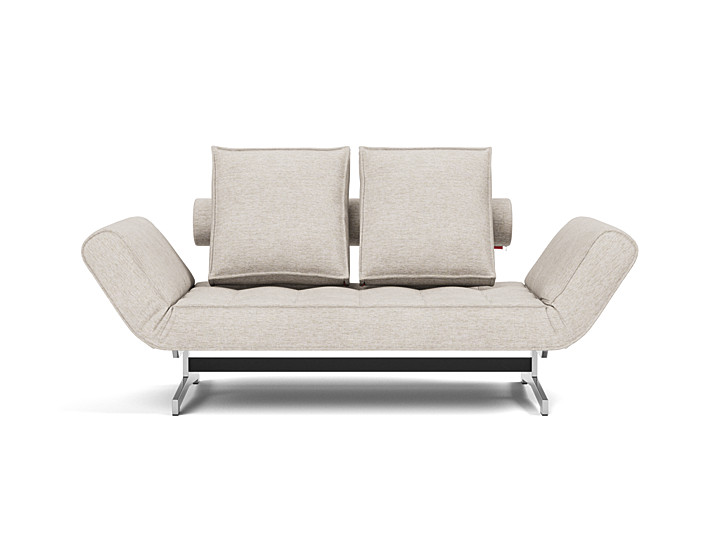 Canapea extensibila Ghia Chrome 80x210 cm, tesatura la alegere