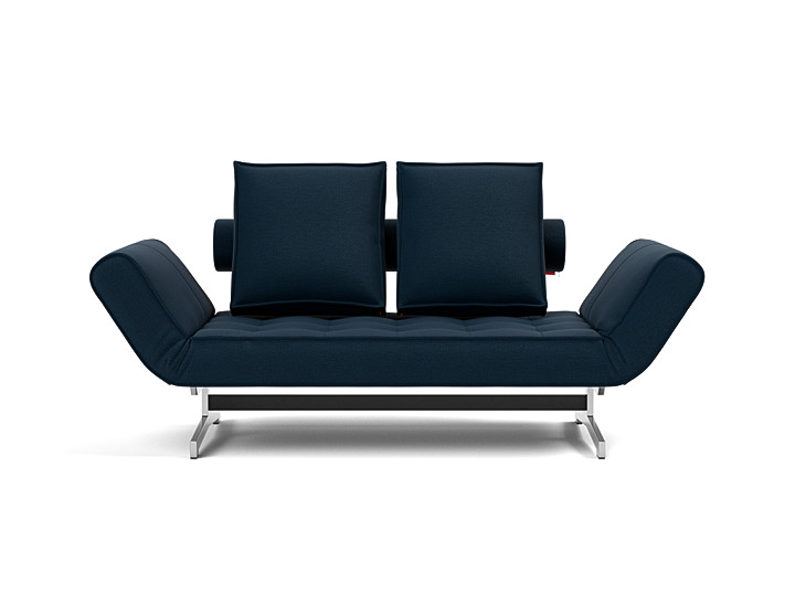 Canapea extensibila Ghia Chrome 80x210 cm, tesatura la alegere