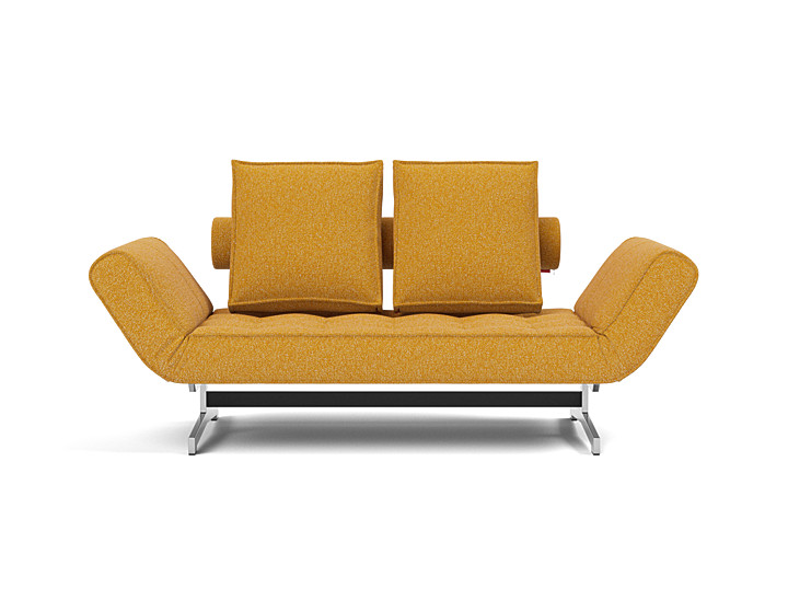 Canapea extensibila Ghia Chrome 80x210 cm, tesatura la alegere