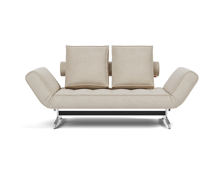 Canapea extensibila Ghia Chrome 80x210 cm, tesatura la alegere