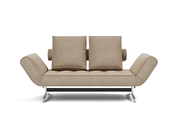Canapea extensibila Ghia Chrome 80x210 cm, tesatura la alegere