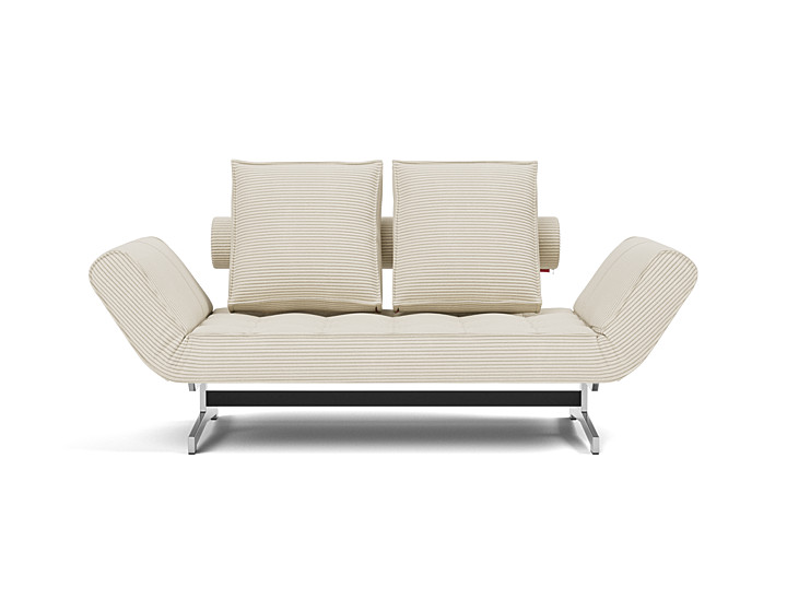 Canapea extensibila Ghia Chrome 80x210 cm, tesatura la alegere
