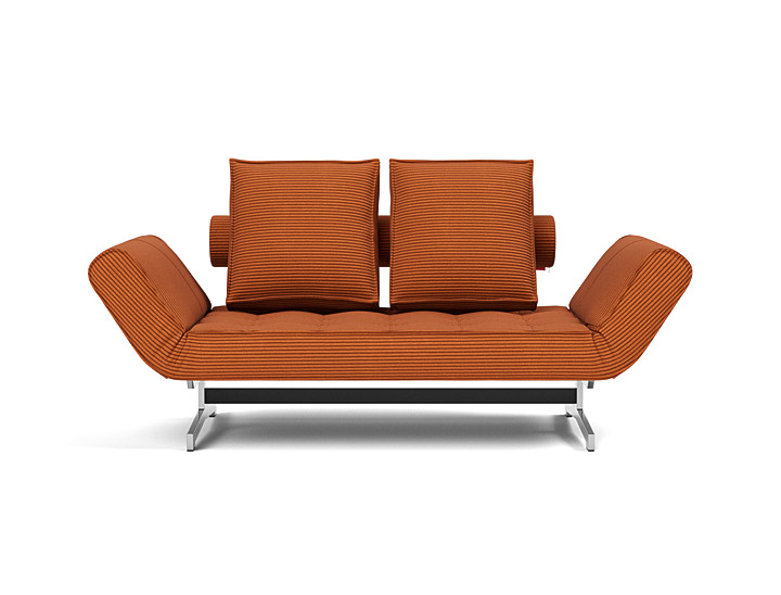 Canapea extensibila Ghia Chrome 80x210 cm, tesatura la alegere