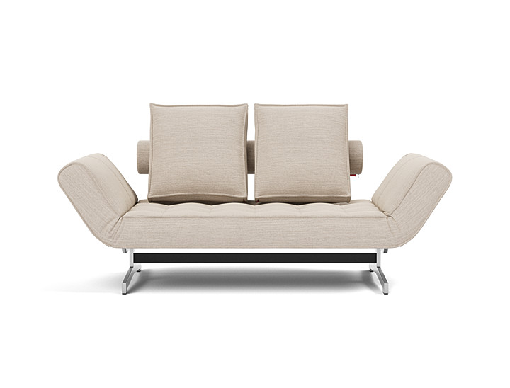 Canapea extensibila Ghia Chrome 80x210 cm, tesatura la alegere
