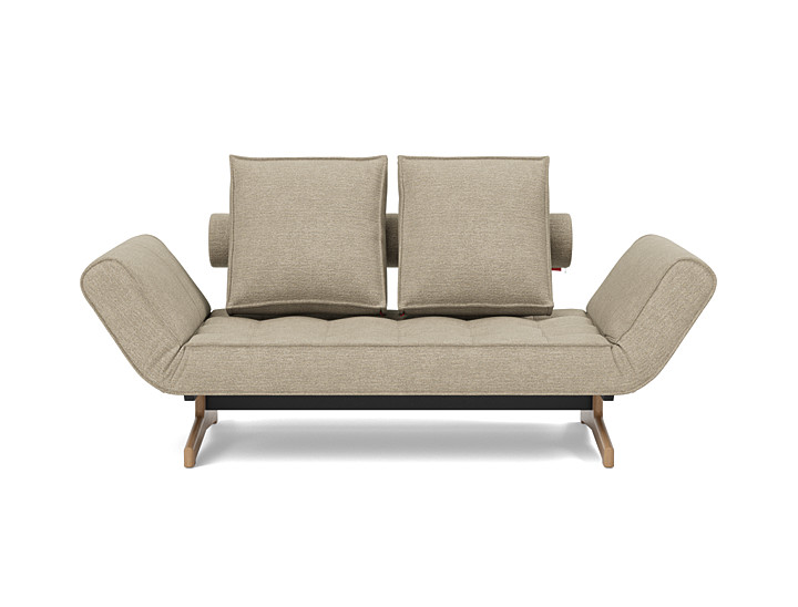 Canapea extensibila Ghia Wood 80x210 cm, tesatura la alegere