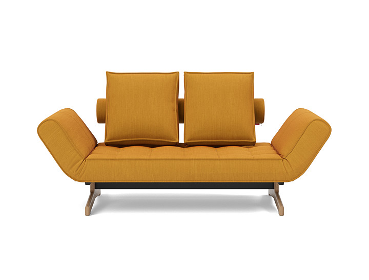 Canapea extensibila Ghia Wood 80x210 cm, tesatura la alegere